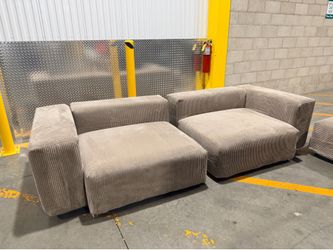 Pixel Modern Modular Sofa | Comfort Elegant 102-Inch Corduroy L-Shaped Sectionals 3-Seaters