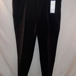 Brand new ladies size 16W slim leg Charter Club Newport tummy slimming black dress pants 