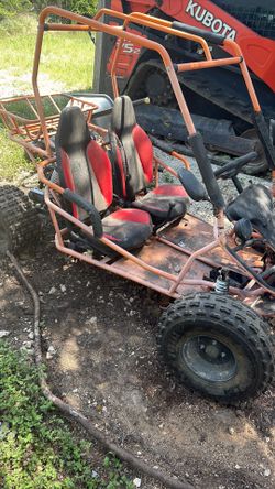 Orange go kart two seater