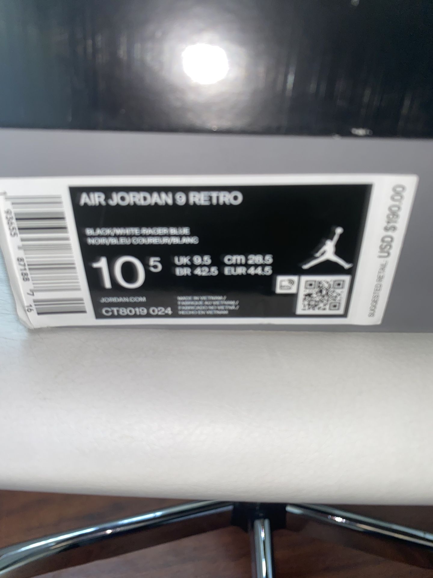 jordan 9 racer blue size 7