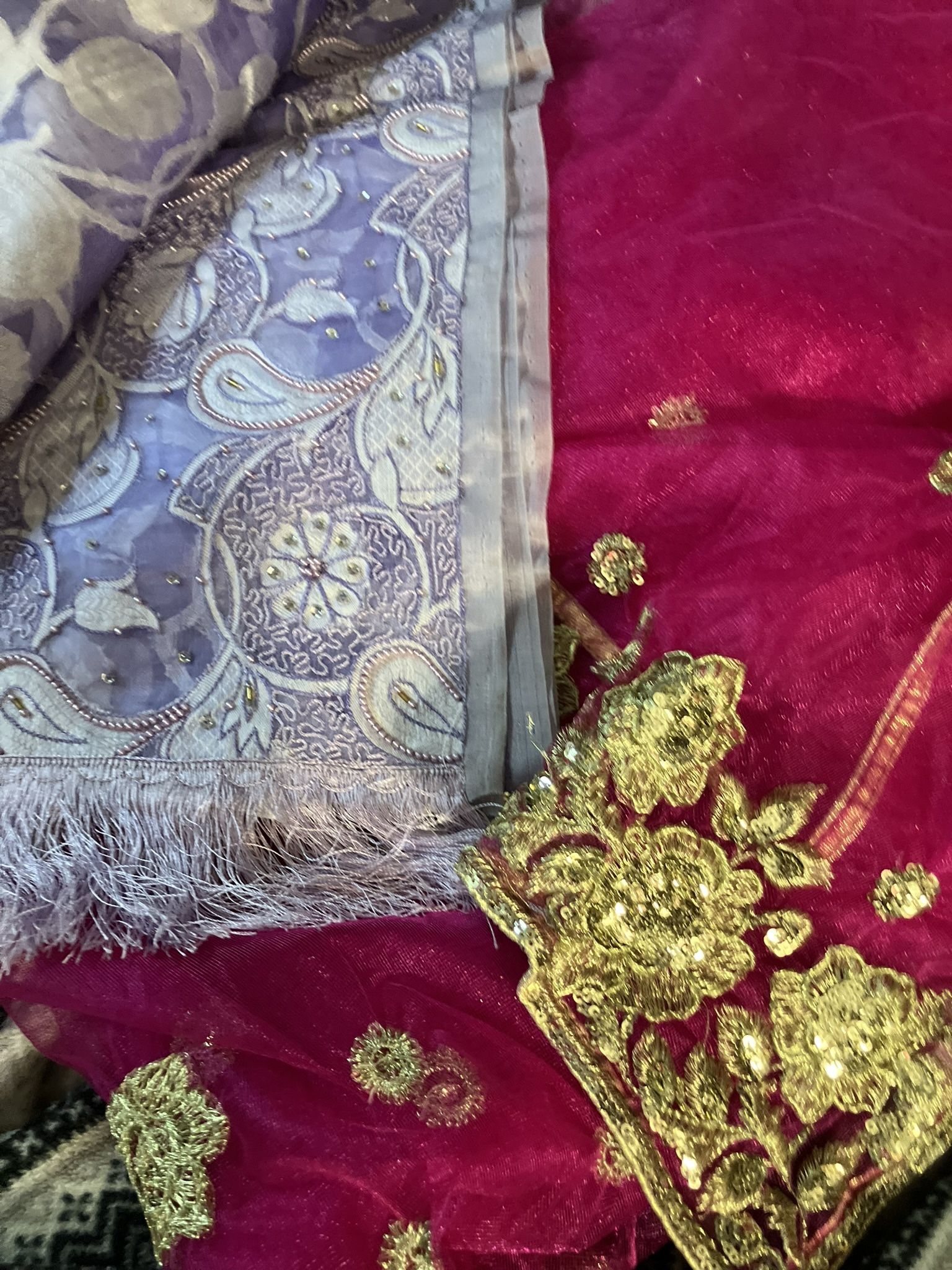 Sarees : Two Sarees Sold Together In One Bundle . 