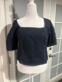 Dark Wash Denim Top
