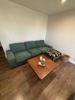 Teal Green Ikea Corduroy Sofa