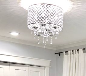 Chrome Crystal Metal Chandelier
