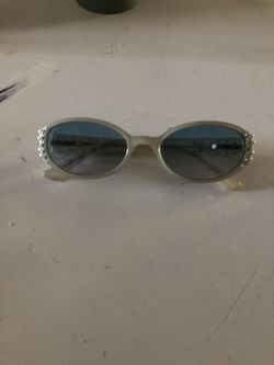 Vintage Fossil sunglasses with rhinestones and pearls for  display picture 3