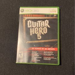 Xbox 350 Guitar Hero 5 Excellent Condition 