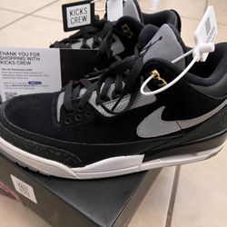 Jordan 3 Retro Tinker Black Cement Gold
