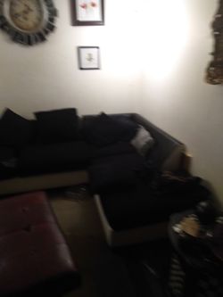 Black and white Sectional couch