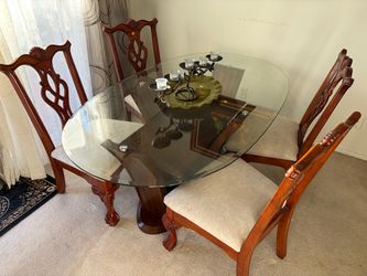 Glass Top Dining Table