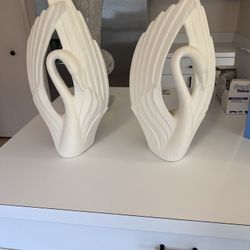 Pair Of White Swans 