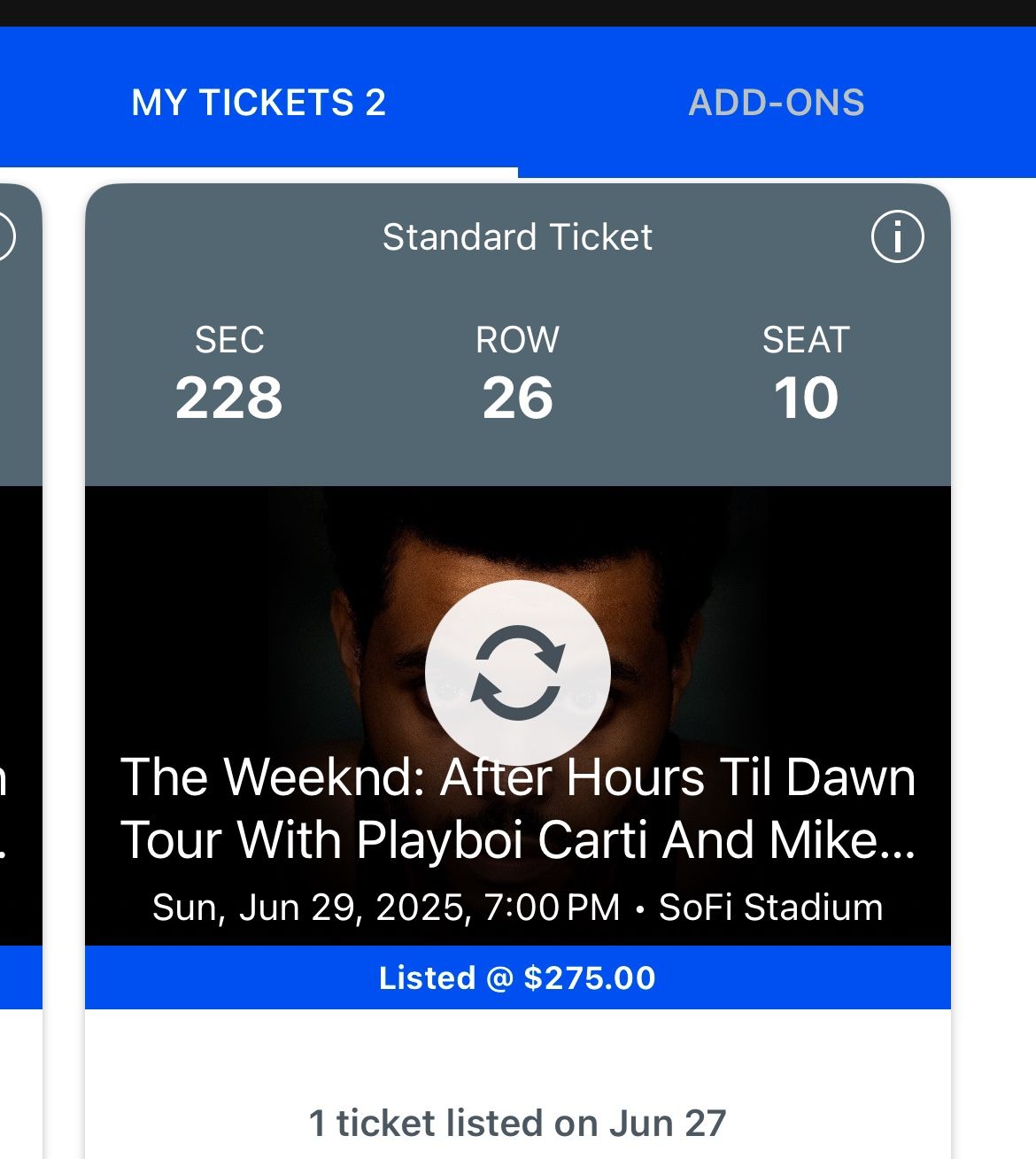 The Weeknd Tickets Sunday 29th