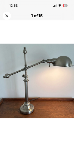 Uttermost Adjustable Desk Lamp Brushed Nickel Articulating Arm