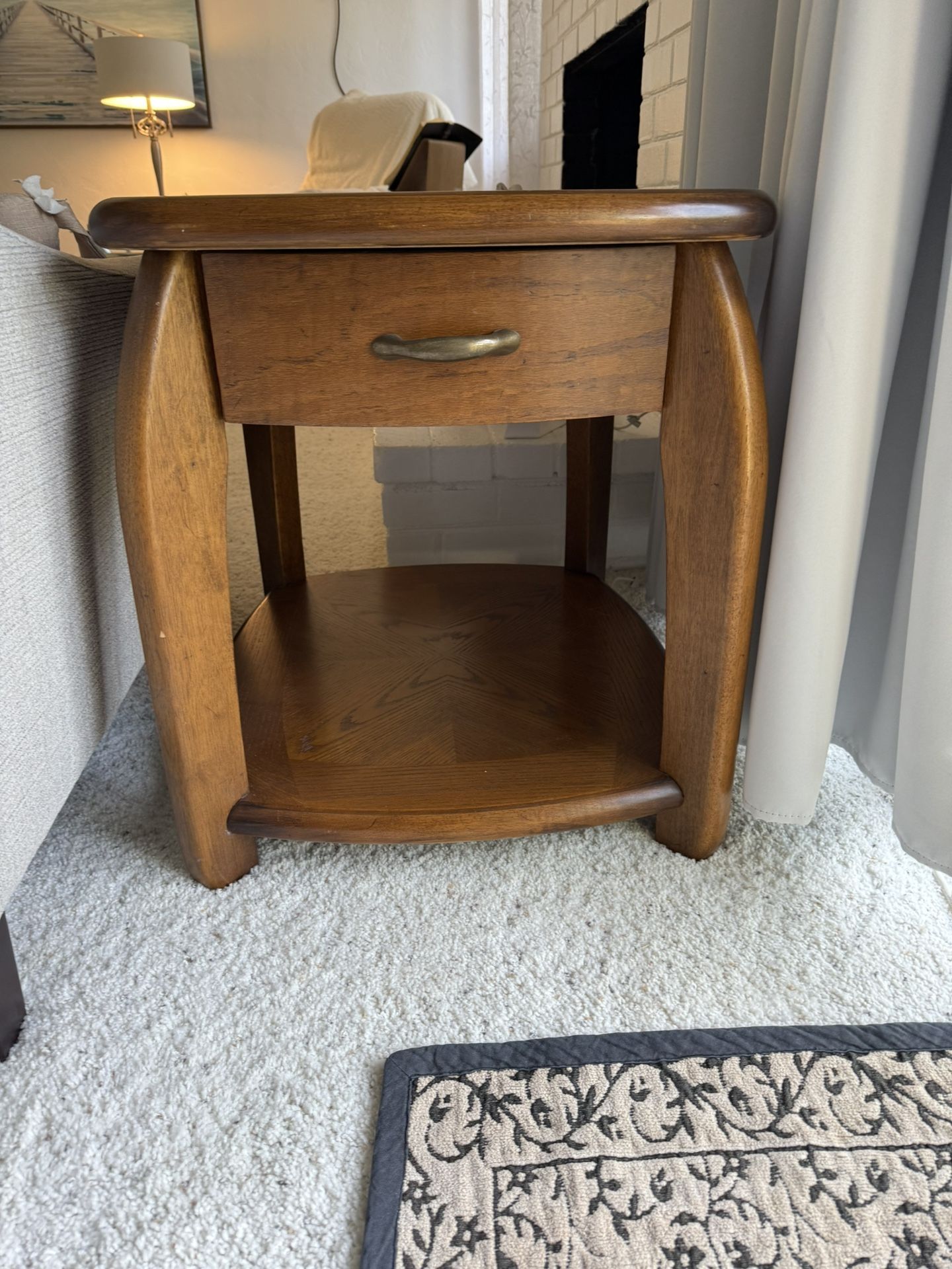 Oak End Table
