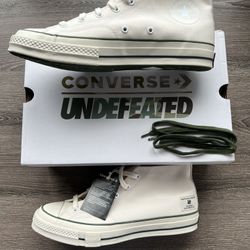 Size 10.5 Men’s- New Converse Undefeated x Half Chuck 70 Mid Cream