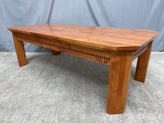 Natural Finish Rectangular Coffee Table