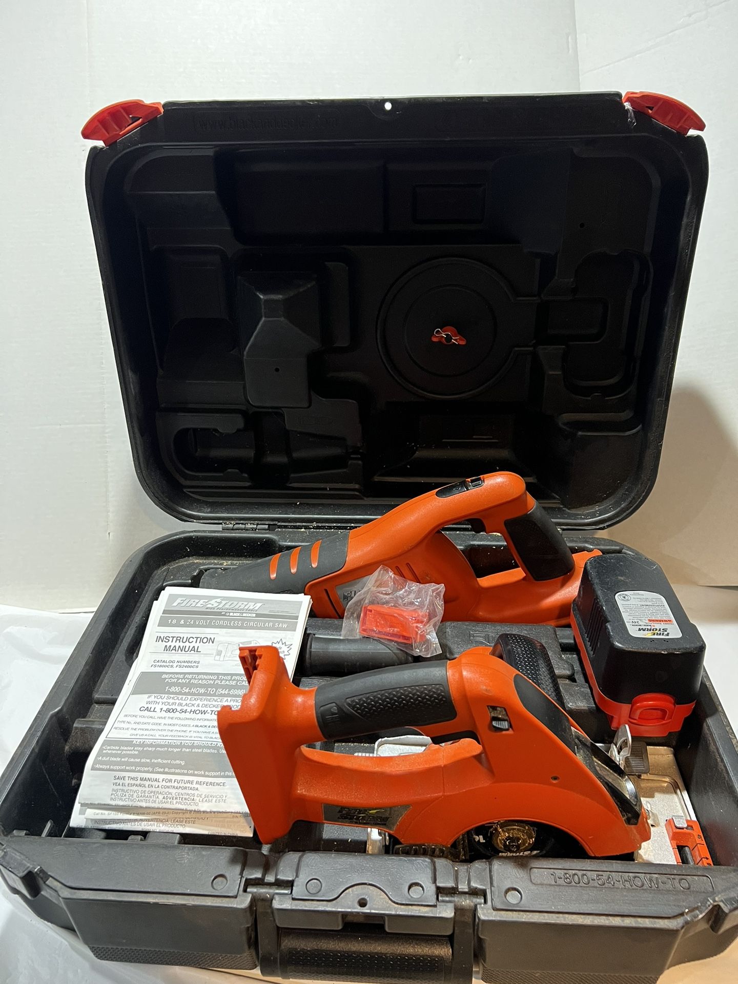 Black & Decker Firestorm Circular Saws, Reciprocating Saw, 1 Battery  In Case