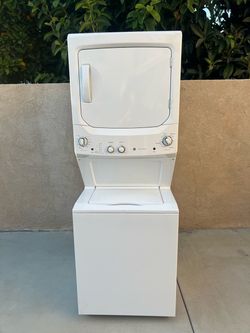 GE Stackable Washer And Gas Dryer120V 27width x 31deep x 76high 🚨👍2 MONTHS WARRANTY