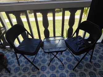 2 chairs and a table