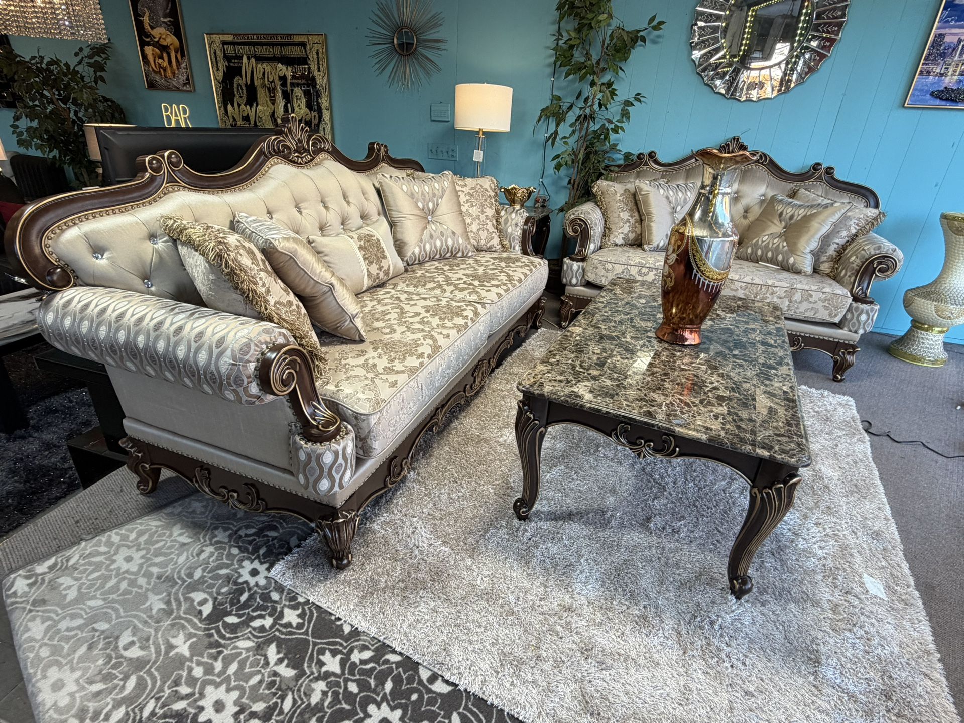 Best Deal In Town!! Traditional Sofa & Loveseat Set On Black Friday Price!!