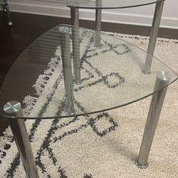 Glass Coffee Table And End Tables 