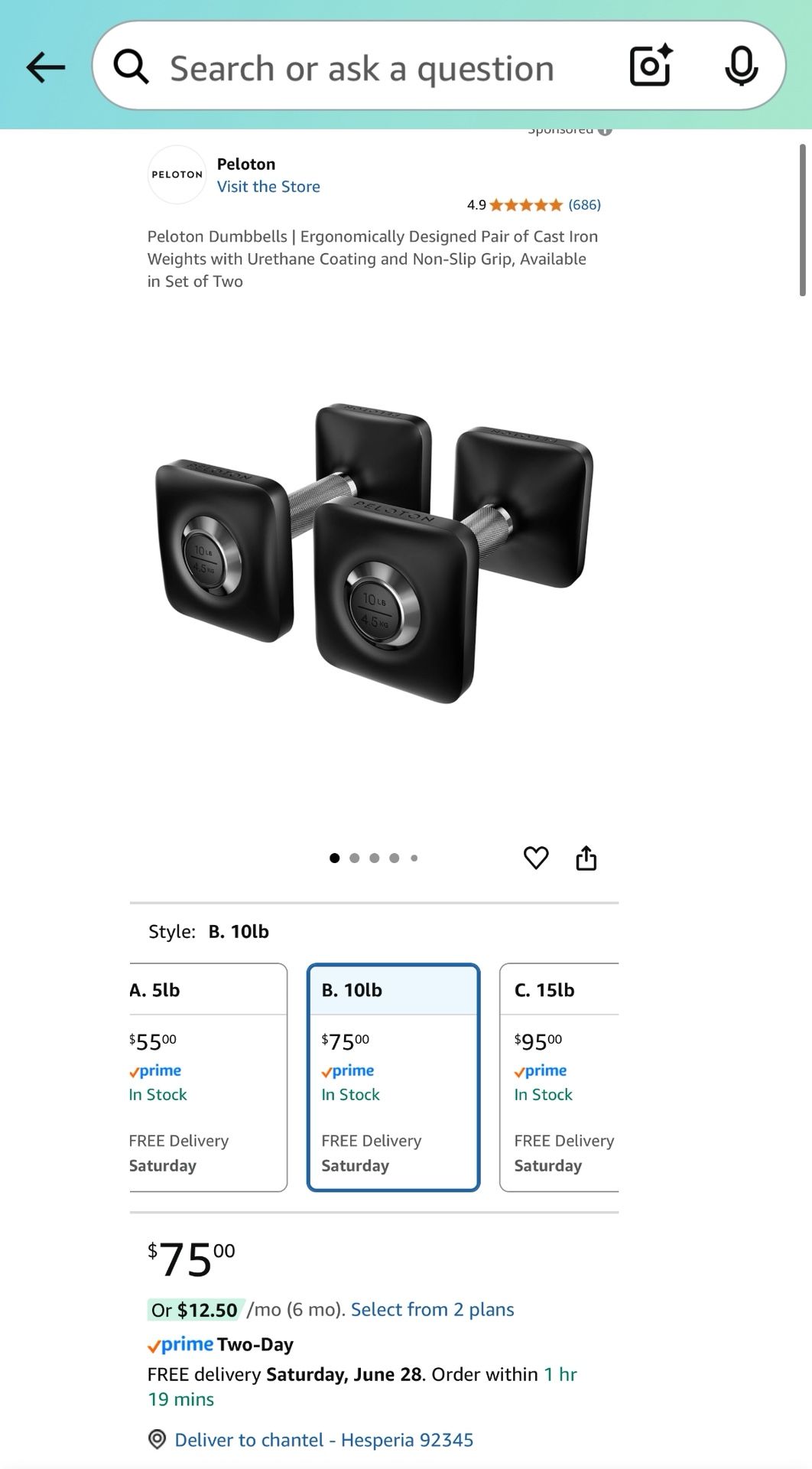 Peloton Weights