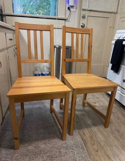 Wooden Dining Chairs Set of 2