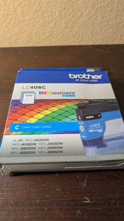 Brother Genuine LC406C Standard Yield Cyan INKvestment Tank Ink Cartridge