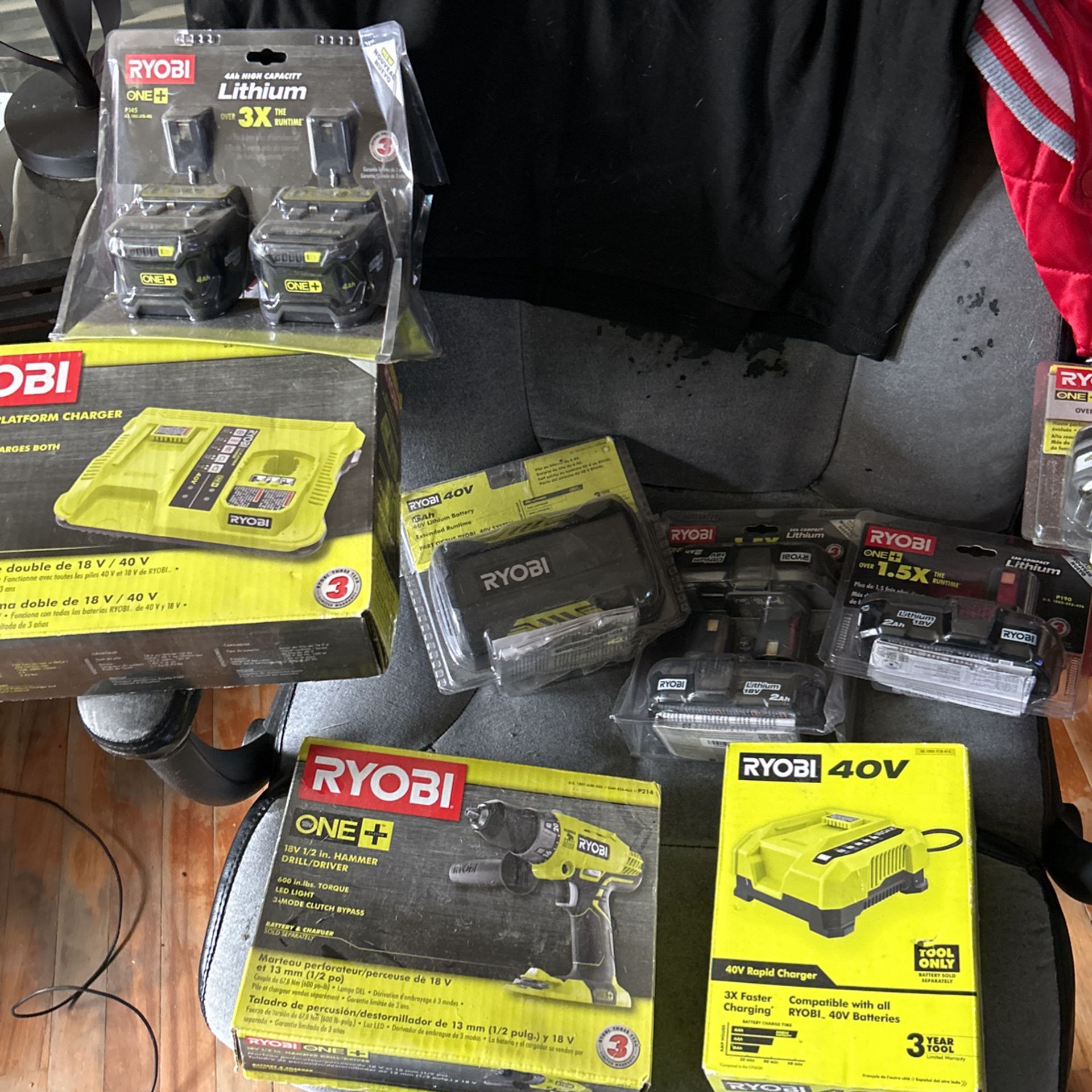 Brand New Ryobi Batteries And Chargers