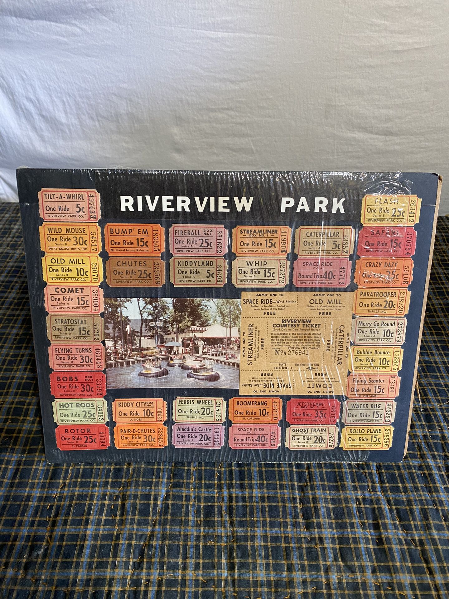 Chicago Riverview Amusement Park Ride Tickets and Photo 