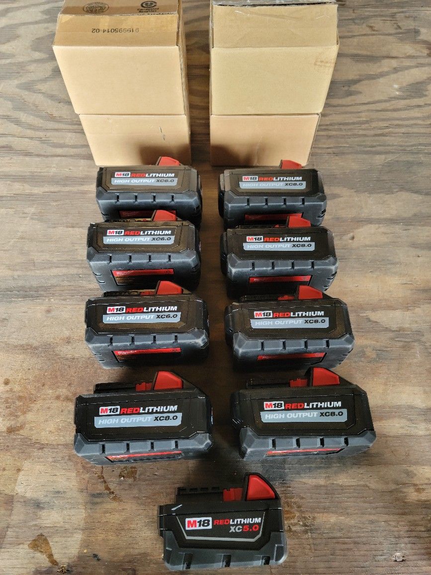 Milwaukee 8.0 Batteries (Open Box New Condition) $120 Each