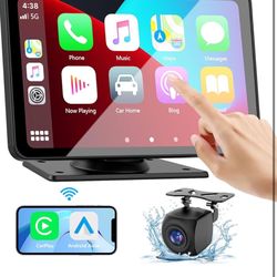  Carplay Screen For Car, 7" HD Portable Car Stereo Touch Screen With Wireless Android Auto, Backup Camera, Car Audio Receivers With Voice Control