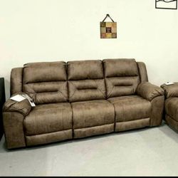 🔥Hot Sale🔥 Stoneland Power Reclining Sofa,Couch👍 Brand New*In Stock 💧 Starting At $92/Mo. 