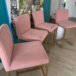 $140 OBO for 4 BAR CHAIRS with Backrest