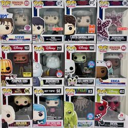 Funko Pops Stranger Things, Nightmare Before Christmas & Horror