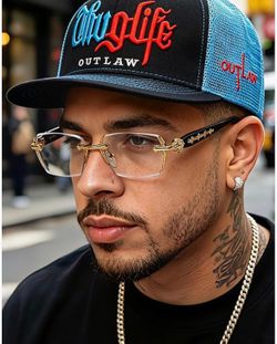 Oversized Rimless Blue Light Glasses