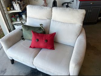 Matching  Suede Leather Sofa and Love Seat Recliner