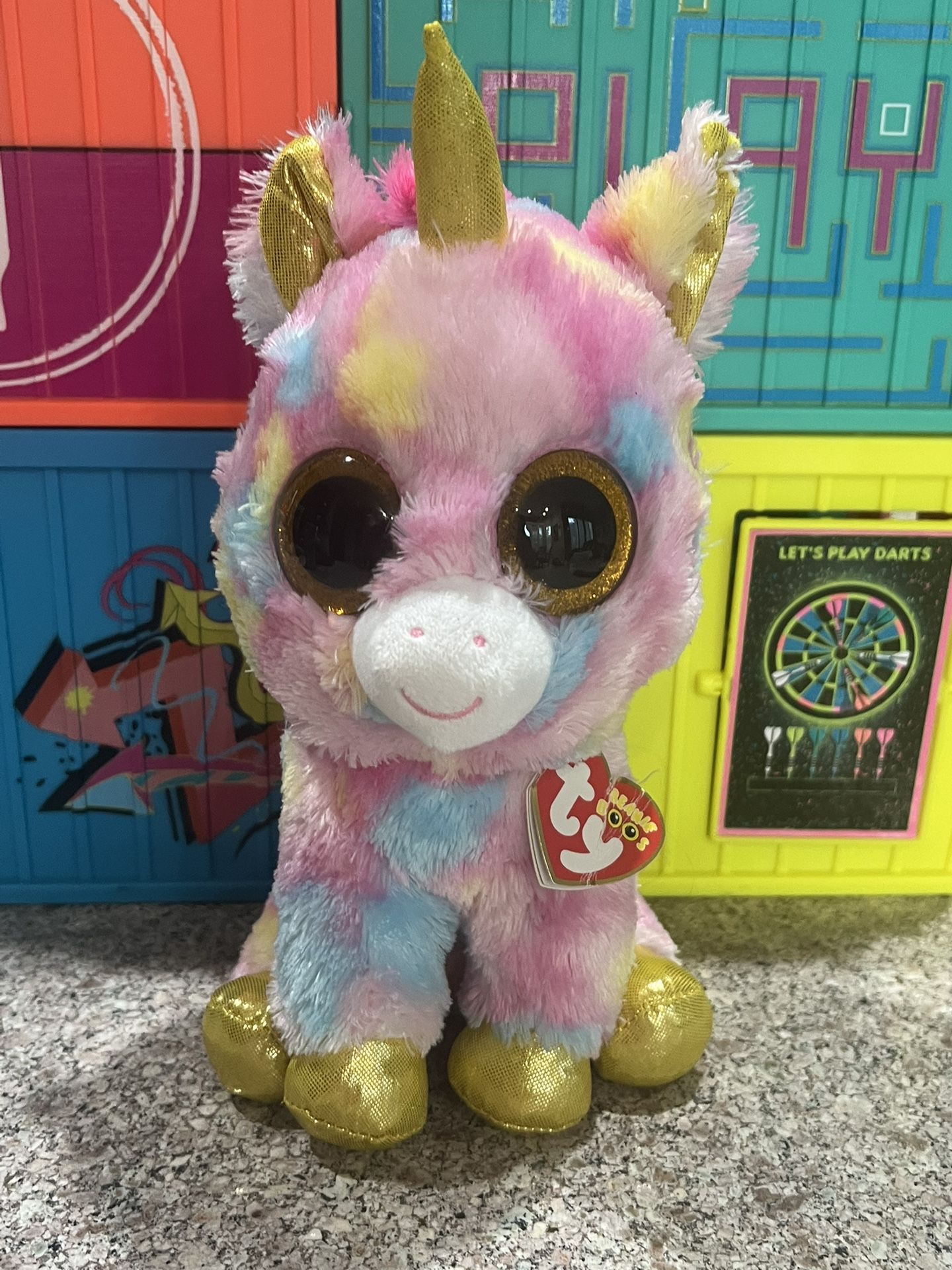 TY BEANIE BOOS “ FANTASIA” THE UNICORN - 9 INCH PLUSH