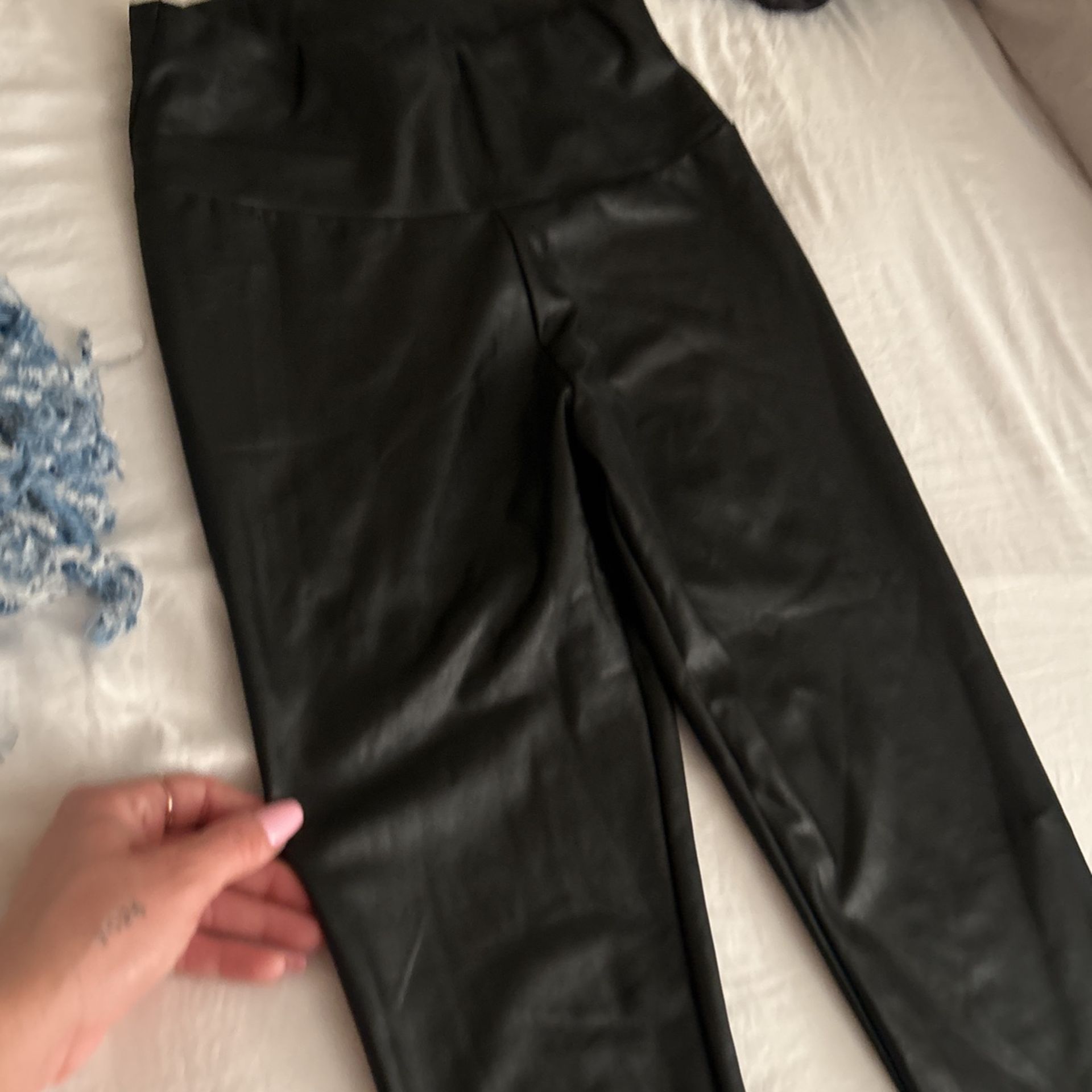 Black Pleather Pants 