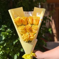 this march 21'st is the national yellow flower day.  we have natural and eternal roses bouquet of flowers