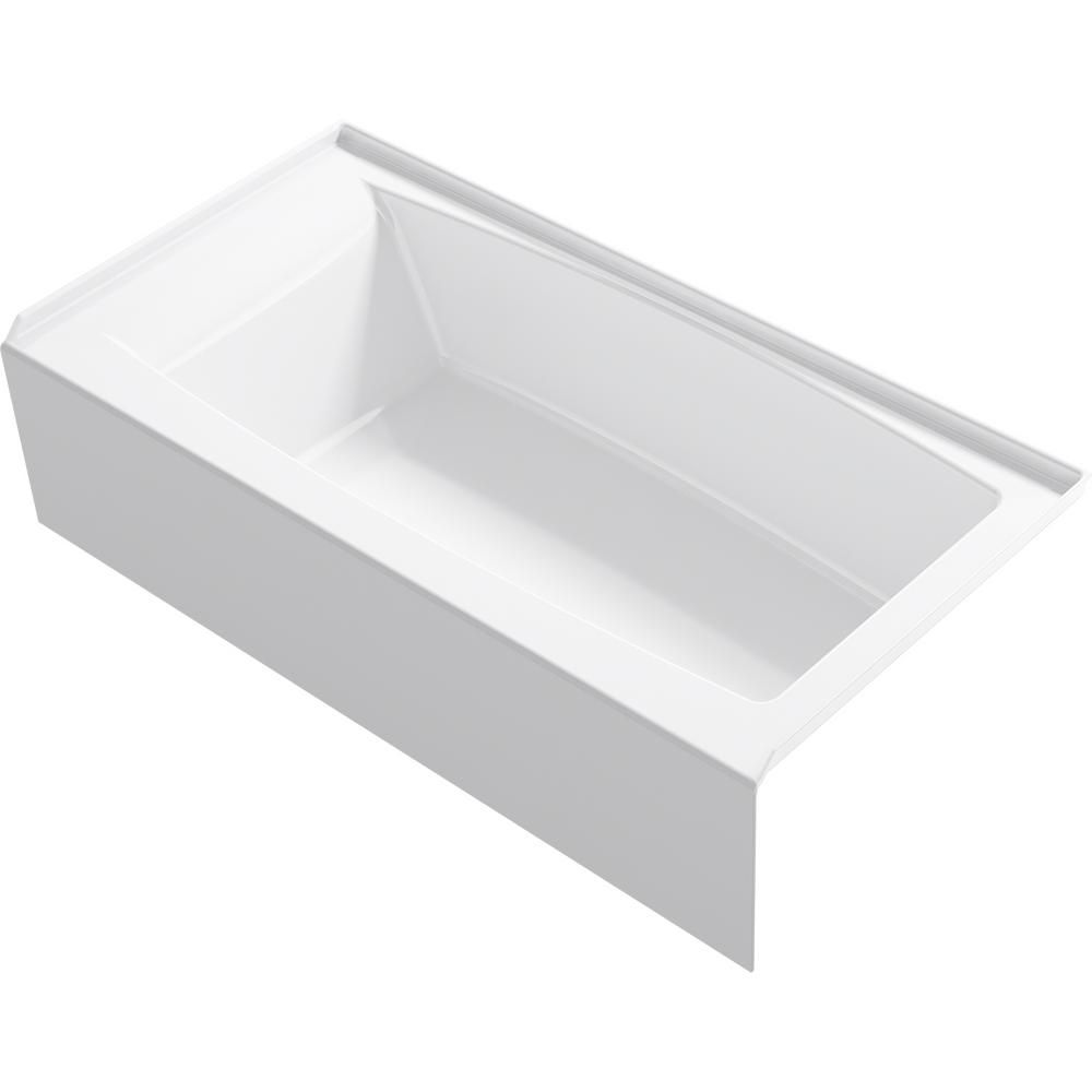 Elmbrook 60" X 30-1/4" Alcove Bath with Integral Apron and Right Drain