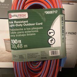 Utilitech 100 ft.  16/3 3- Prong Outdoor Sjtw Light Duty General Extension Cord