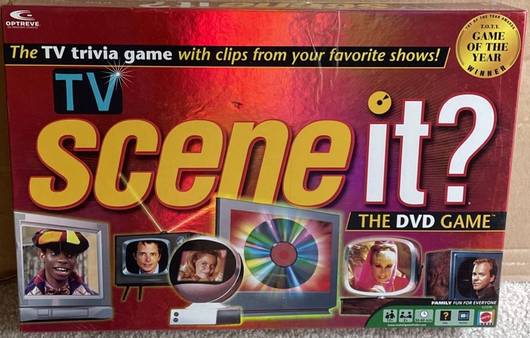 Mattel Scene It? TV Trivia DVD Board Game 2005 - Opened Box