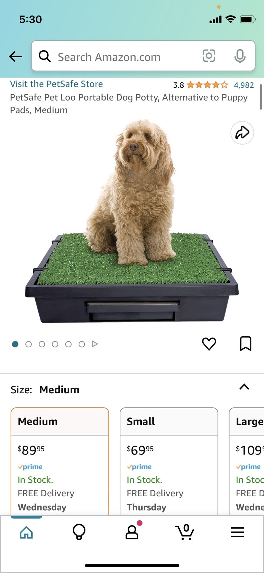 Pet Loo Indoor Grass Patch for Dogs - Medium