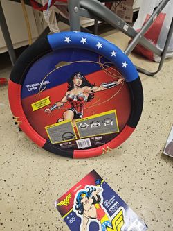 Wonder Women Steering Wheel Coverand Matchimg Car Decal