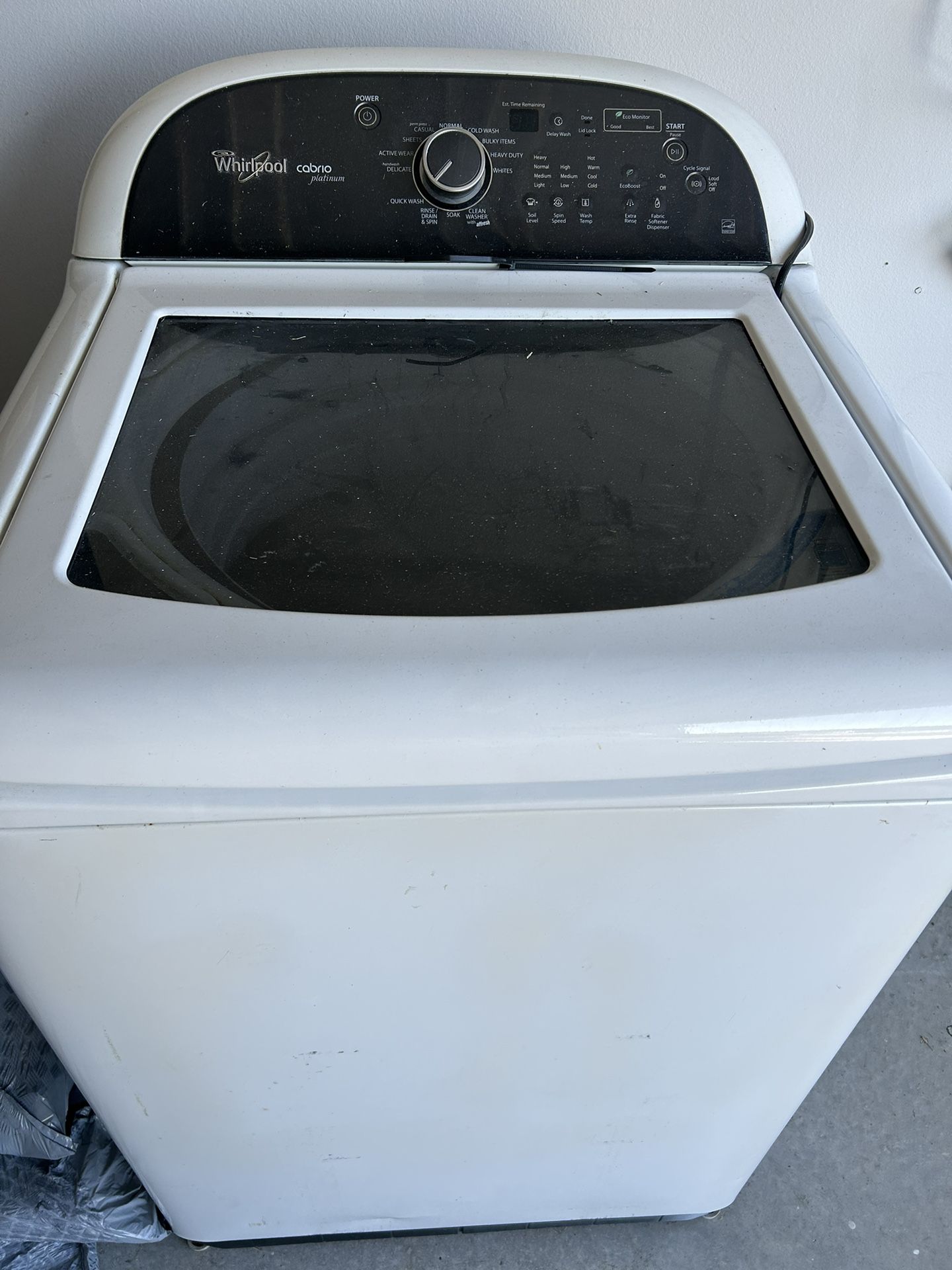 Used Whirlpool Cabrio Platinum Top Load Washer