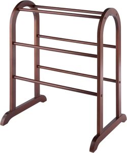 108】 Wood Quilt Rack with 6 Rungs, Antique Walnut