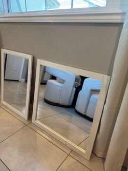 Two white mirrors