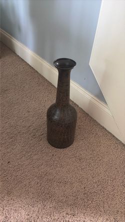 Tall Dark Brown Decorative Vase