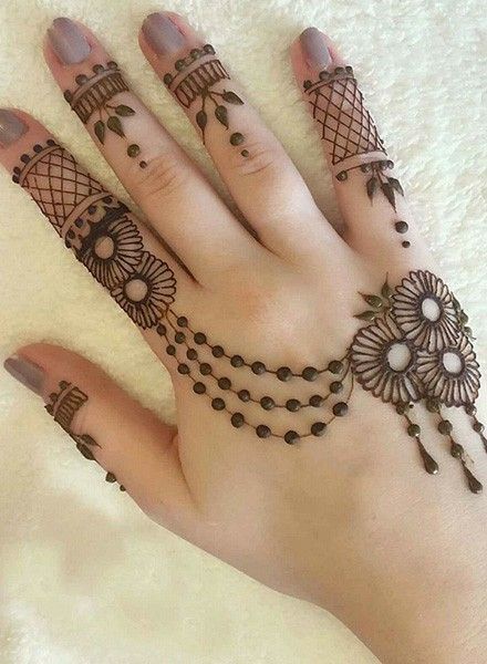 Doing henna