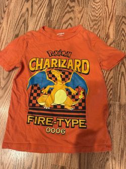 Pokemon Charizard Boys Shirt Size 8 Medium